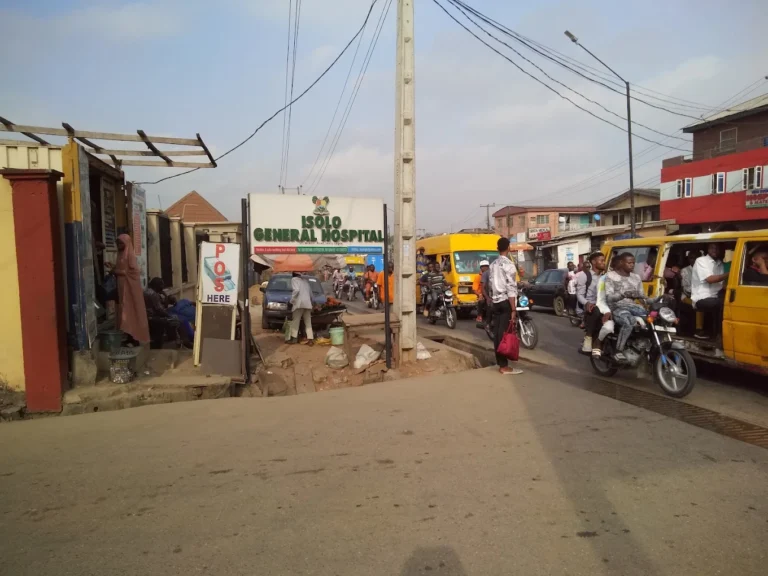 Isolo General Hospital road side view